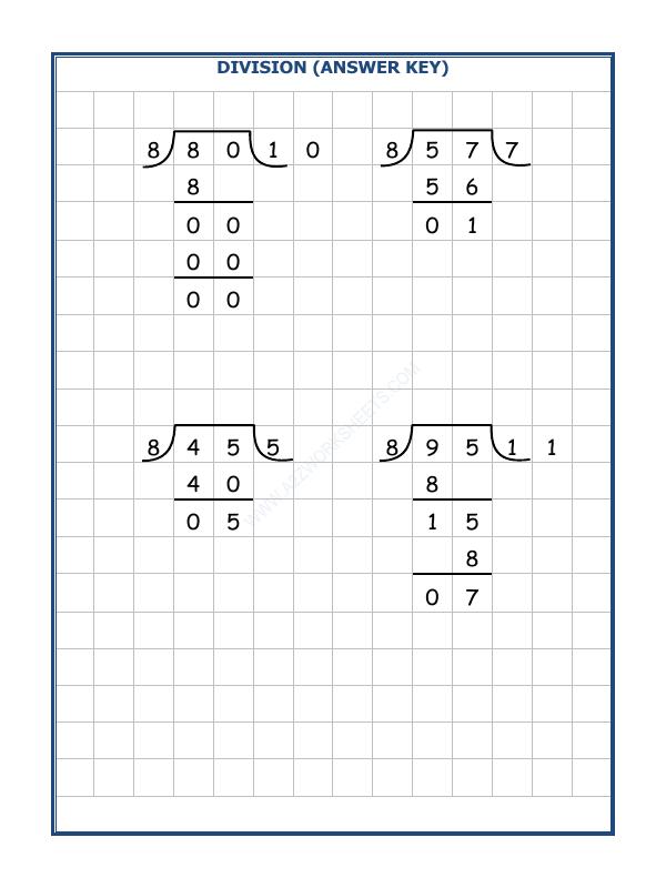 A2ZWorksheets:Maths-Division-Division By 8 - 18