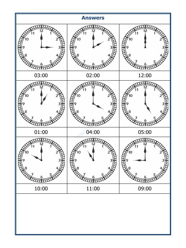 A2ZWorksheets:Maths-Measurement-Tell The Time - 02