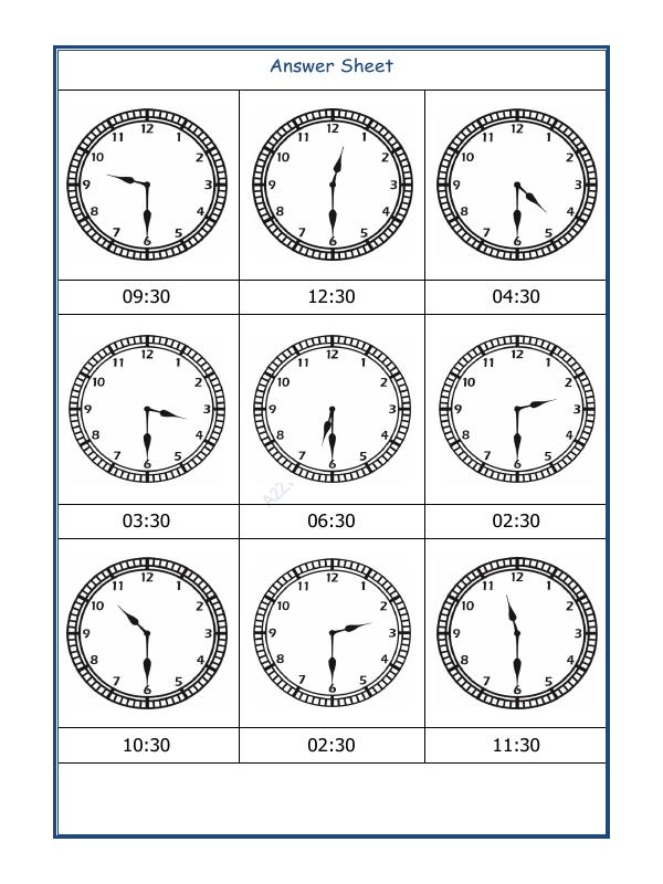 A2ZWorksheets:Maths-Measurement-Tell The Time - 03