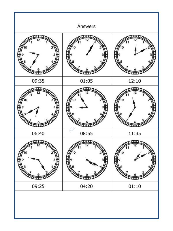 A2ZWorksheets:Maths-Measurement-Tell The Time - 14