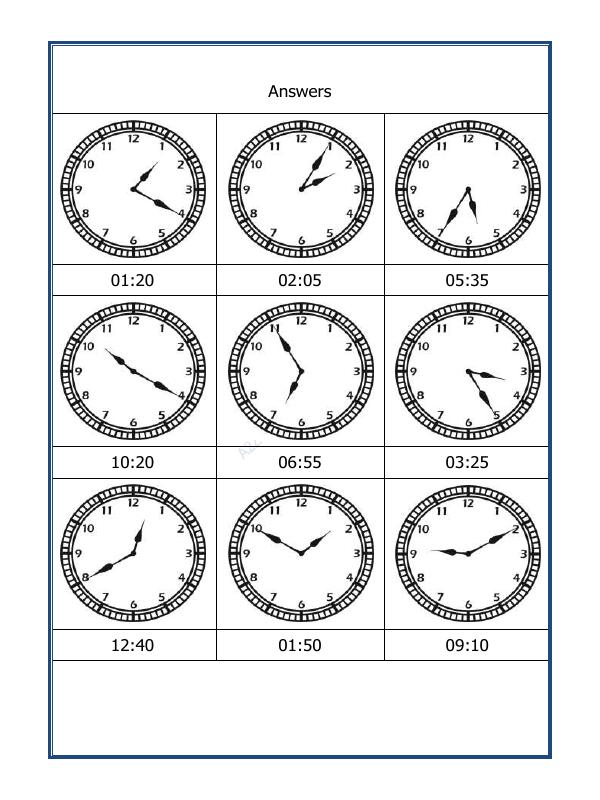 A2ZWorksheets:Maths-Measurement-Tell The Time - 15