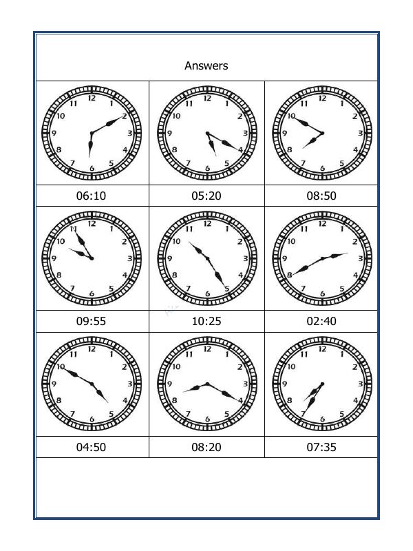A2ZWorksheets:Maths-Measurement-Tell The Time - 18