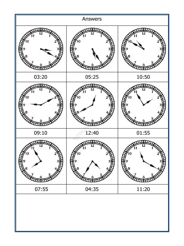 A2ZWorksheets:Maths-Measurement-Draw The Time - 01