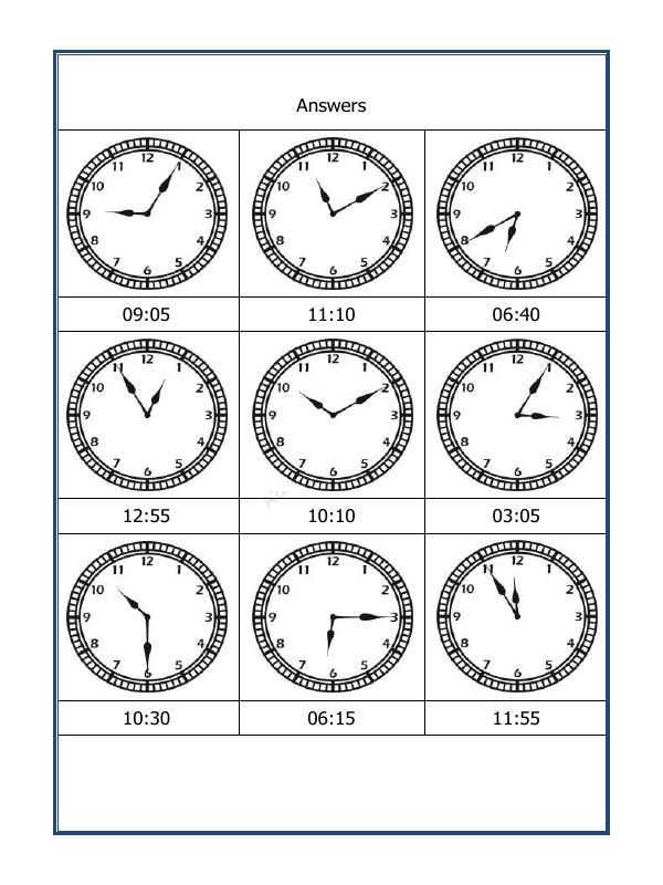 A2ZWorksheets:Maths-Measurement-Draw The Time - 05
