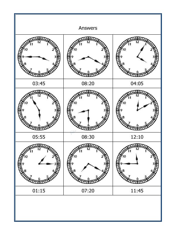 A2ZWorksheets:Maths-Measurement-Draw The Time - 06