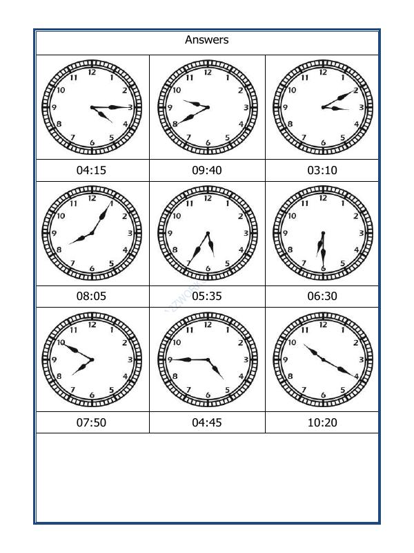 A2ZWorksheets:Maths-Measurement-Draw The Time - 07