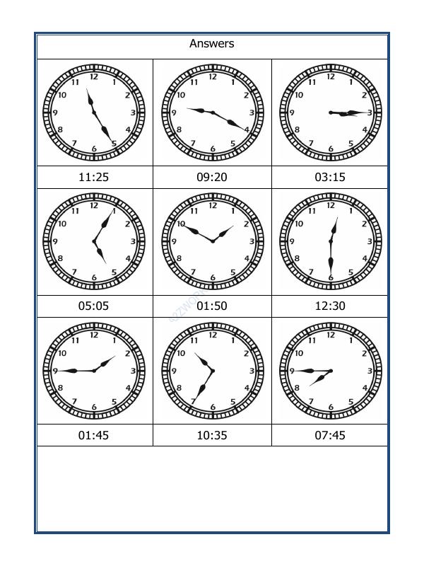 A2ZWorksheets:Maths-Measurement-Draw The Time - 08