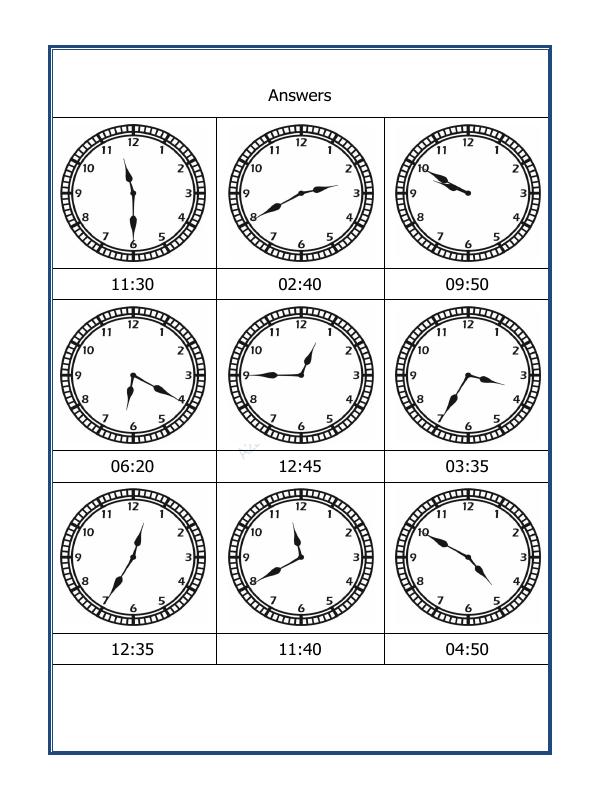 A2ZWorksheets:Maths-Measurement-Draw The Time - 13