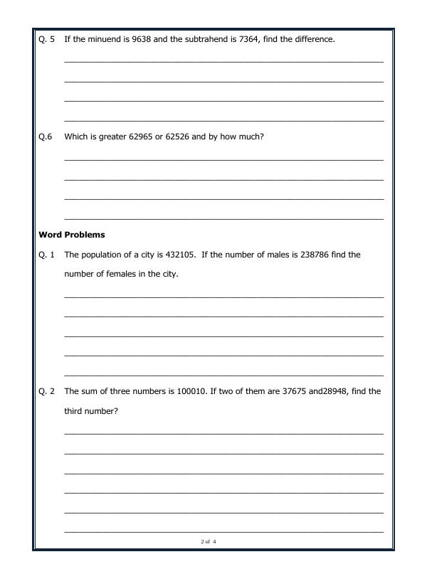 A2ZWorksheets:Maths-Subtraction-Subtraction