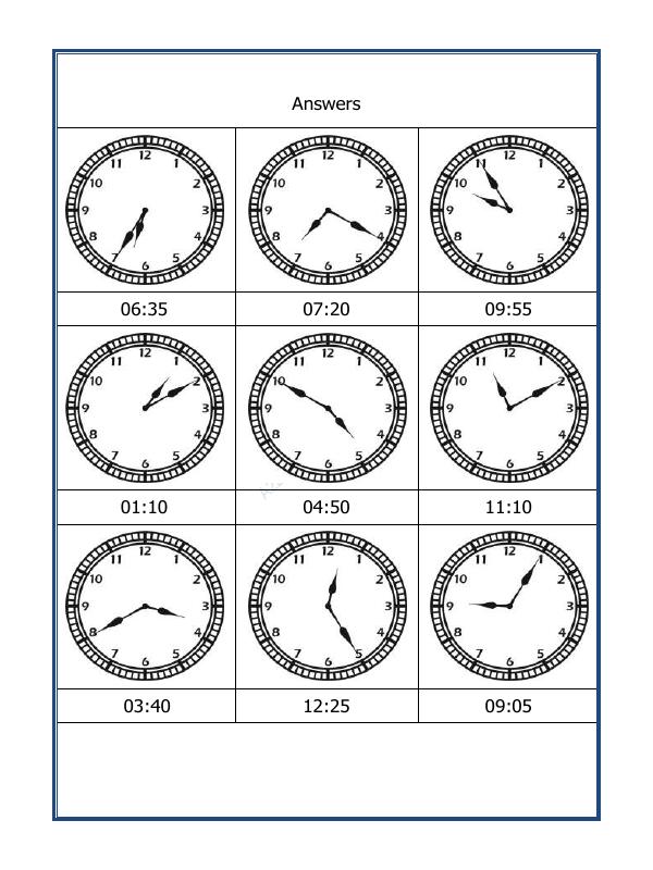 A2ZWorksheets:Maths-Measurement-Draw The Time - 20