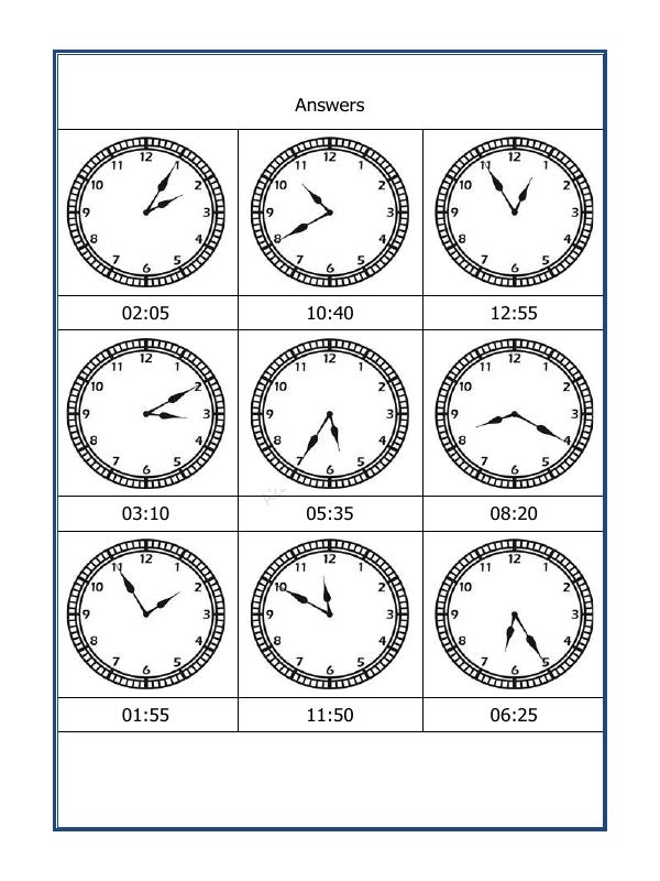 A2ZWorksheets:Maths-Measurement-Draw The Time - 21