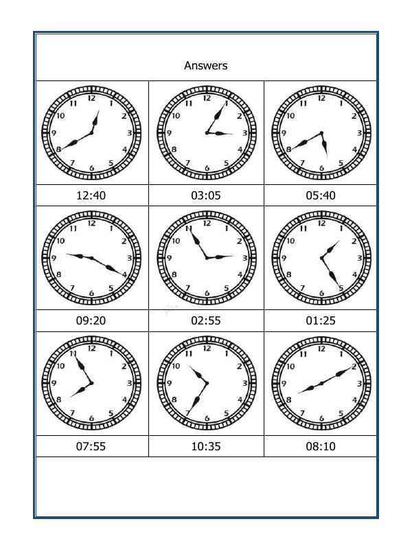 A2ZWorksheets:Maths-Measurement-Draw The Time - 22