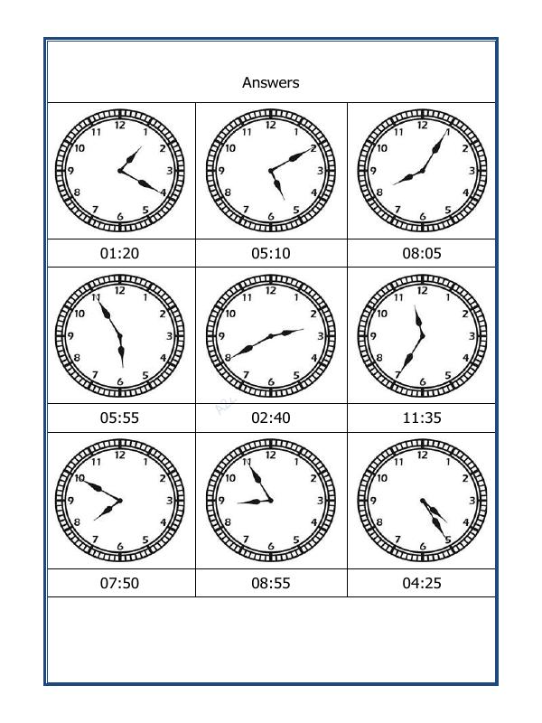 A2ZWorksheets:Maths-Measurement-Draw The Time - 24
