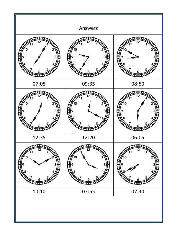 A2ZWorksheets:Maths-Measurement-Draw The Time - 25