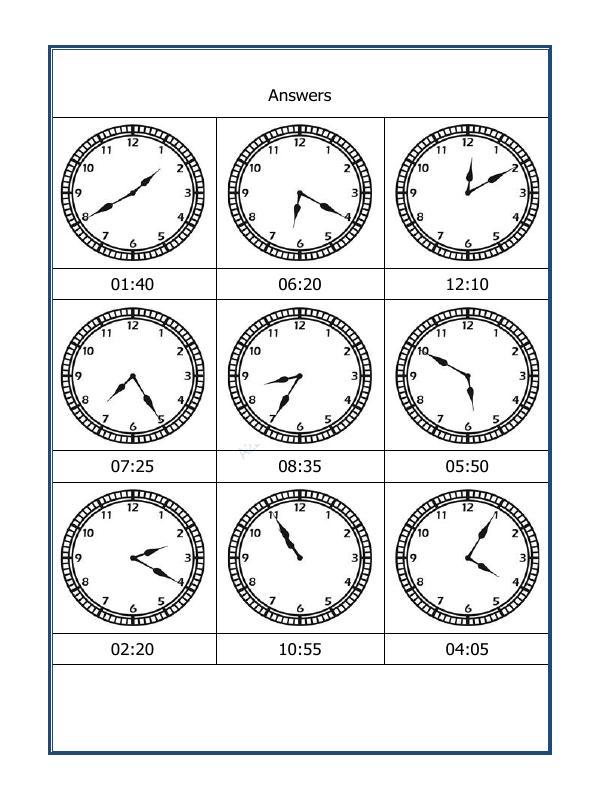 A2ZWorksheets:Maths-Measurement-Draw The Time - 27