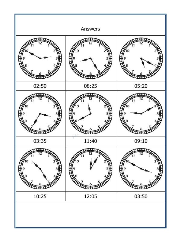A2ZWorksheets:Maths-Measurement-Draw The Time - 29