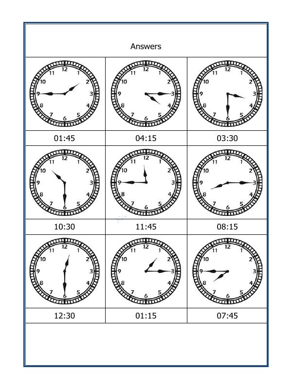 A2ZWorksheets:Maths-Measurement-Draw The Time - 30