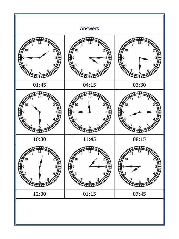 A2ZWorksheets:Maths-Measurement-Draw The Time - 31
