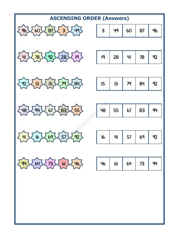 A2ZWorksheets:Maths-Numbers-Ascending Order-17