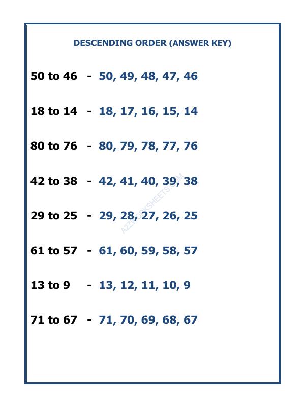 A2ZWorksheets:Maths-Numbers-Descending Order-10