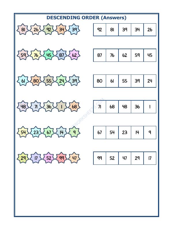 A2ZWorksheets:Maths-Numbers-Descending Order-16