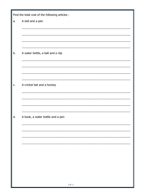 A2ZWorksheets:Maths-Money-Money