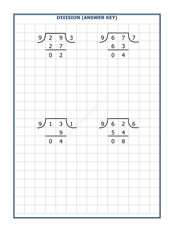 A2ZWorksheets:Maths-Division-Division By 9 - 13