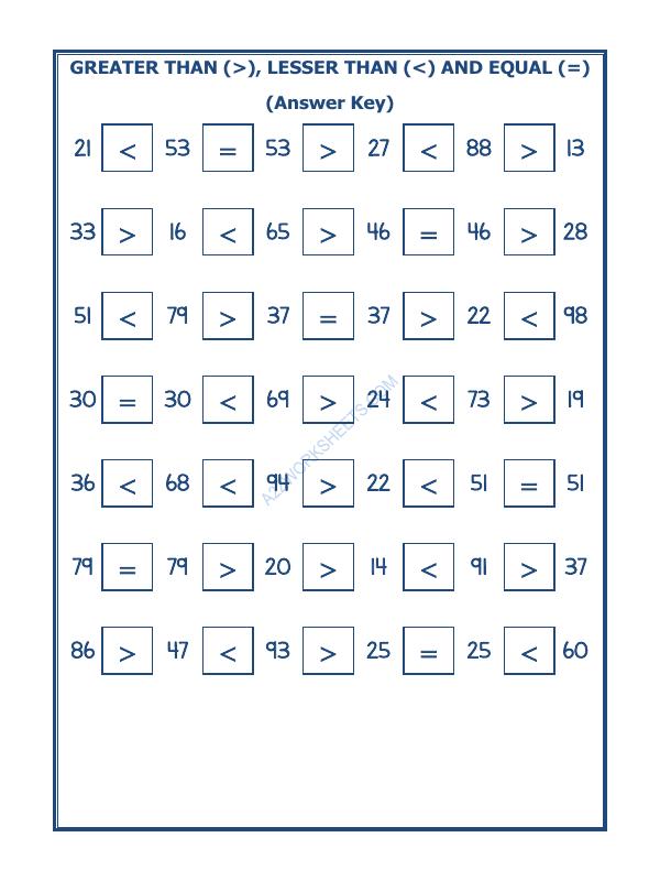 A2ZWorksheets:Maths-Numbers-Put The Sign Greater, Lesser And Equal To-19