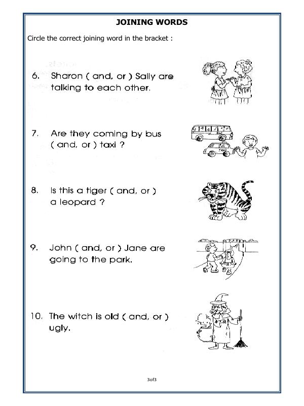 A2ZWorksheets:English-Grammar-Conjunctions