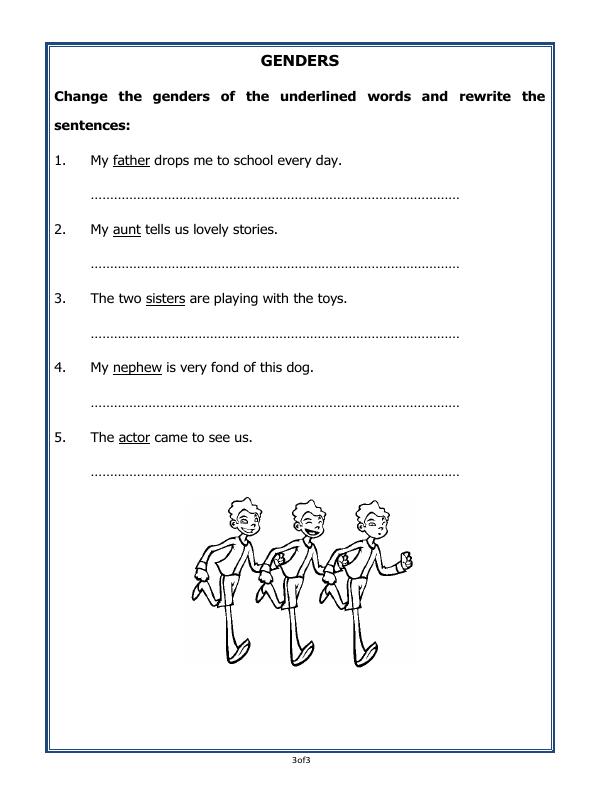 A2ZWorksheets:English-Grammar-Genders