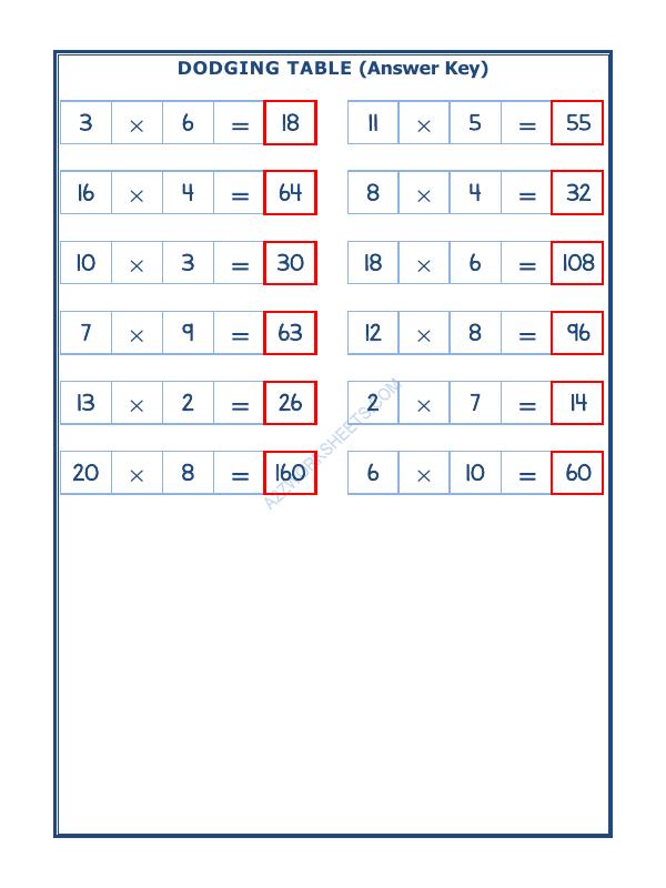 A2ZWorksheets:Maths-Multiplication-Dodging Table - 04