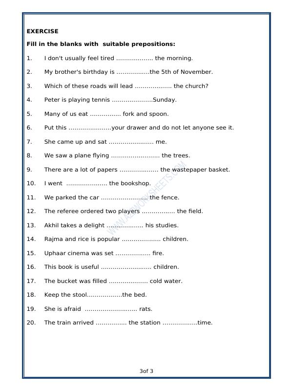 A2ZWorksheets:English-Grammar-Prepositions