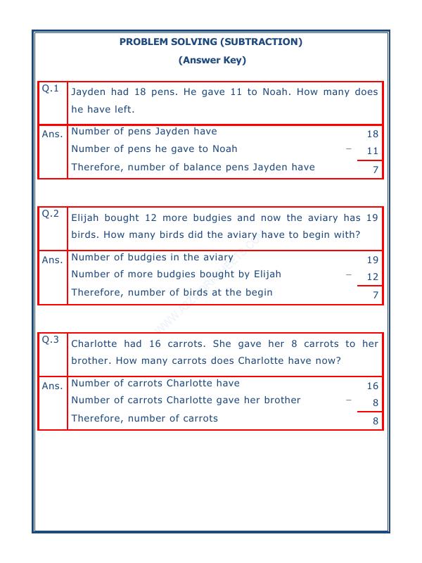 A2ZWorksheets:Maths-Subtraction-Subtraction Word Problems - 01