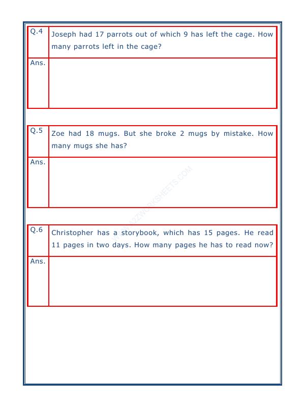 A2ZWorksheets:Maths-Subtraction-Subtraction Word Problems - 03