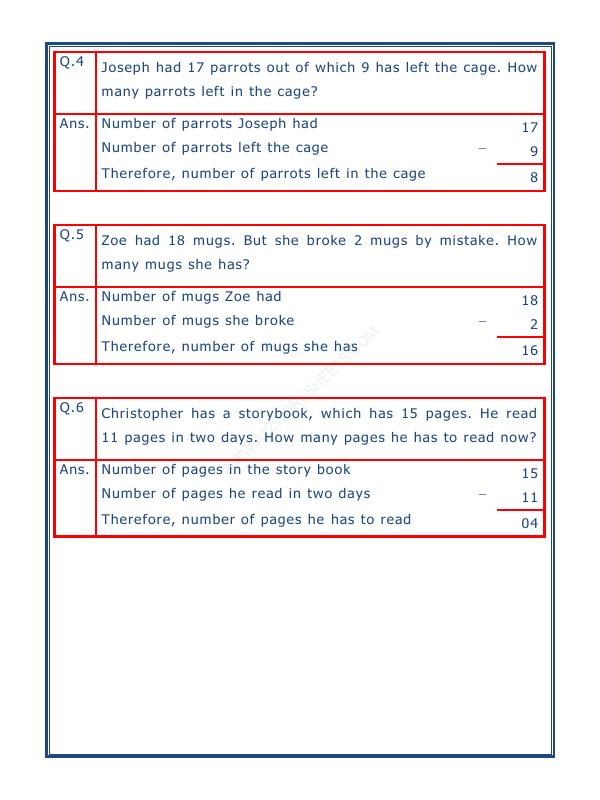 A2ZWorksheets:Maths-Subtraction-Subtraction Word Problems - 03