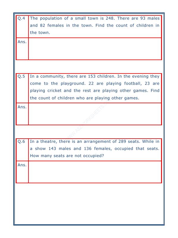 A2ZWorksheets:Maths-Subtraction-Subtraction Word Problems - 02