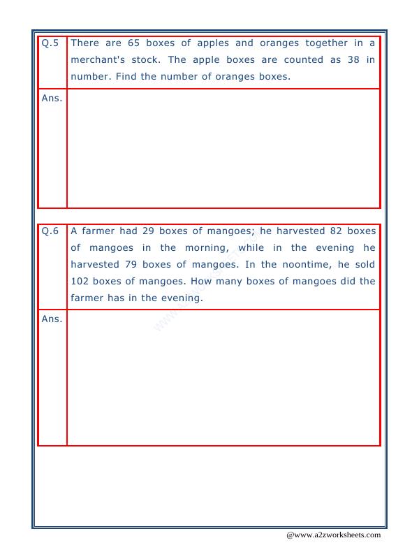 A2ZWorksheets:Maths-Subtraction-Subtraction Word Problems - 05