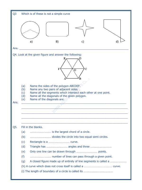 A2ZWorksheets:Maths-Geometry-Basic Geometrical Ideas-02