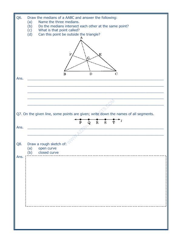 A2ZWorksheets:Maths-Geometry-Basic Geometrical Ideas-02