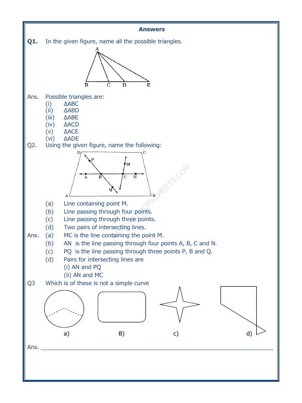 A2ZWorksheets:Maths-Geometry-Basic Geometrical Ideas-02