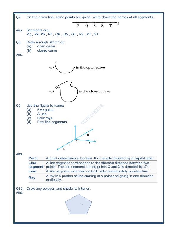 A2ZWorksheets:Maths-Geometry-Basic Geometrical Ideas-02