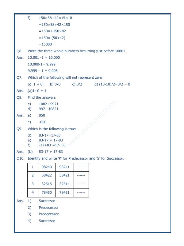 A2ZWorksheets:Maths-Numbers-Whole Numbers - 07