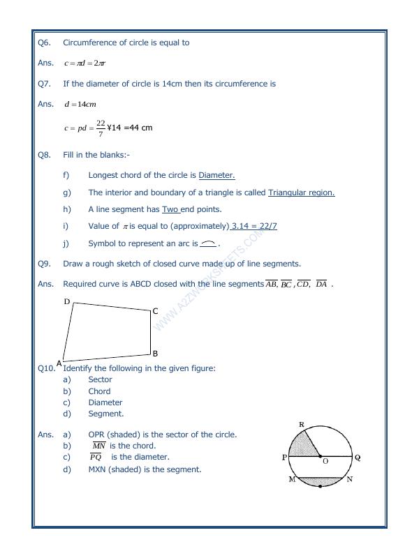 A2ZWorksheets:Maths-Geometry-Basic Geometrical Ideas-04