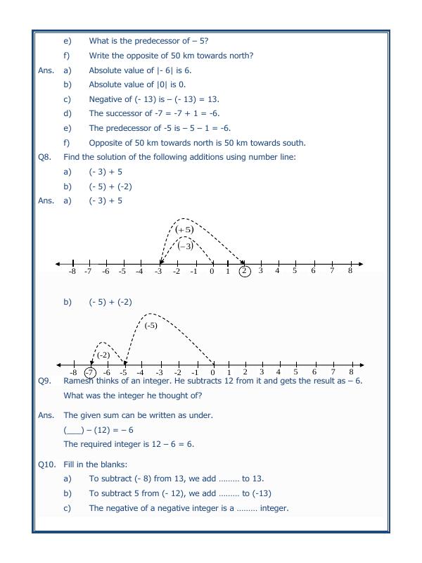 A2ZWorksheets:Maths-Integers-Integers - 02