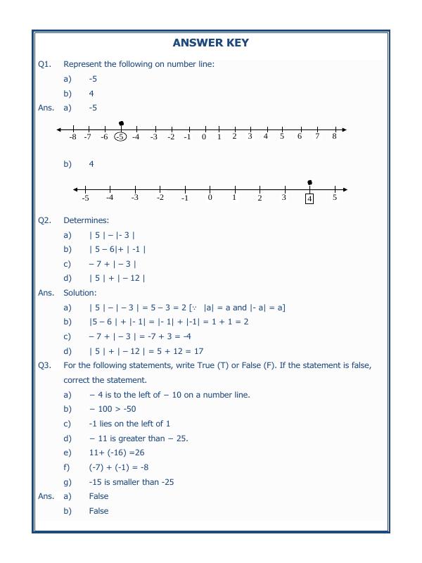 A2ZWorksheets:Maths-Integers-Integers - 03