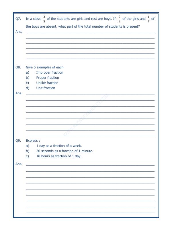 A2ZWorksheets:Maths-Fractions-Fractions - 02