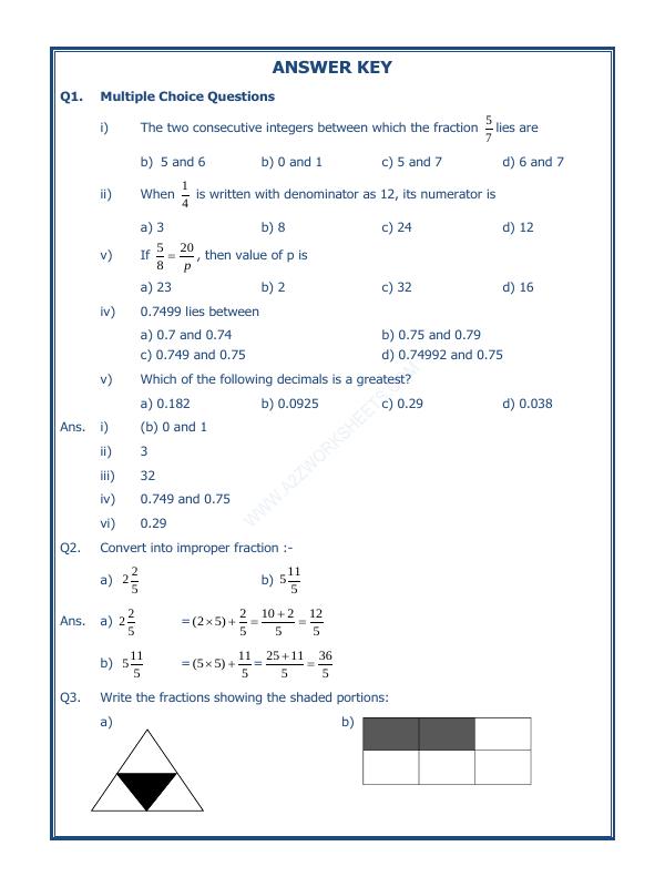 A2ZWorksheets:Maths-Fractions-Fractions - 03