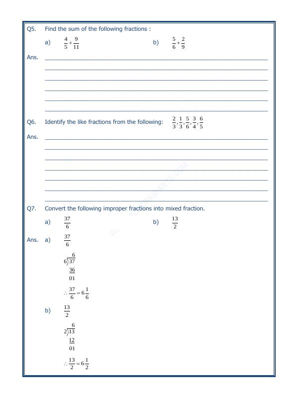 A2ZWorksheets:Maths-Fractions-Fractions - 04