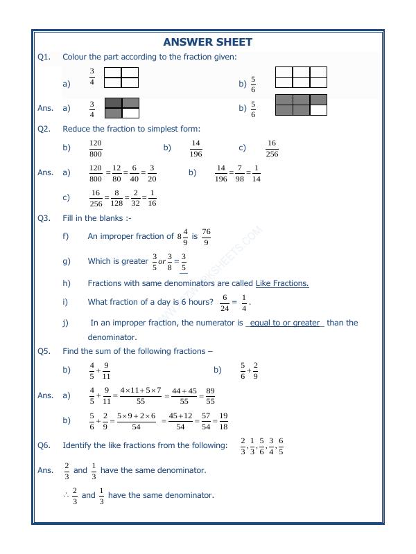 A2ZWorksheets:Maths-Fractions-Fractions - 04