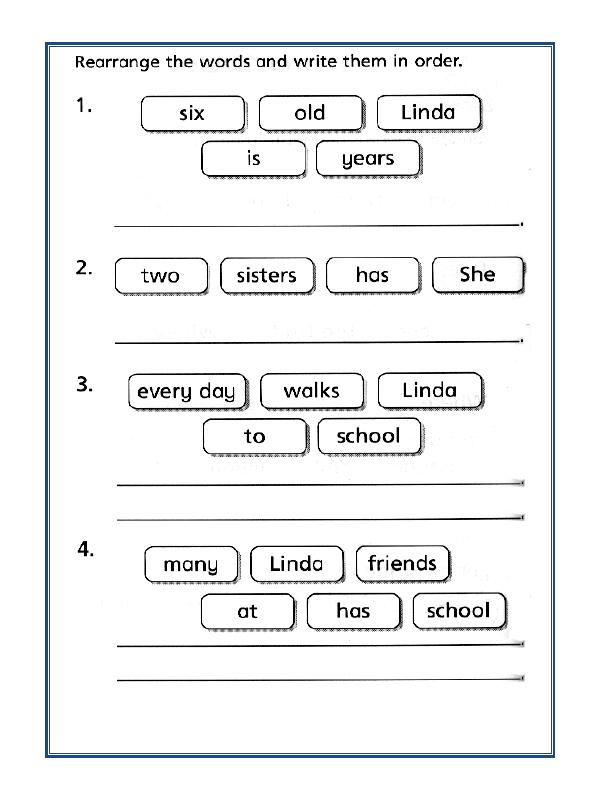 A2ZWorksheets:English-Grammar-Rearranging Words